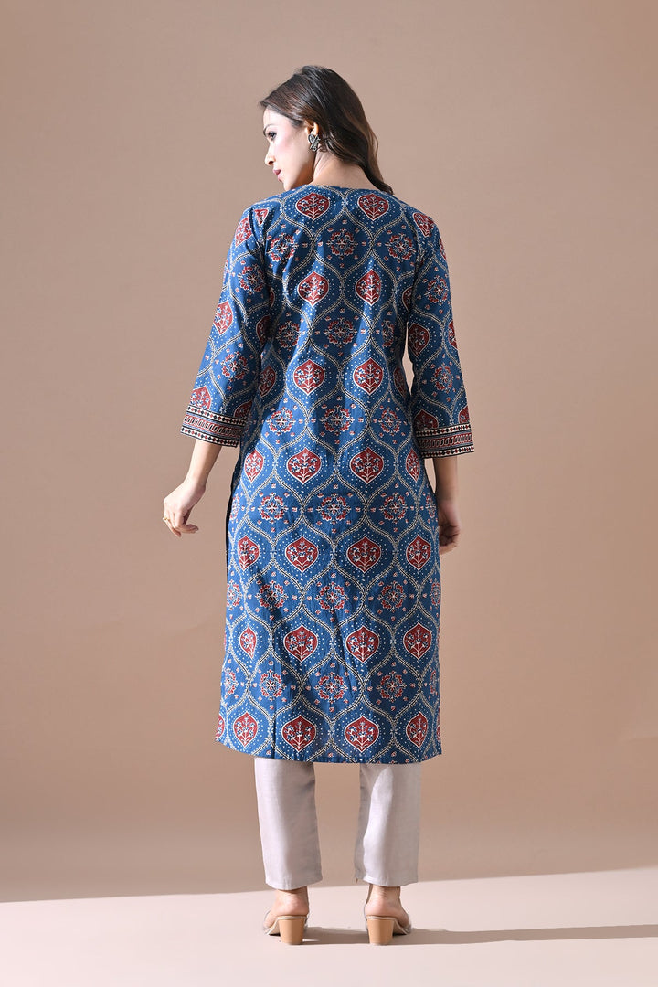 Blue Printed Kurta