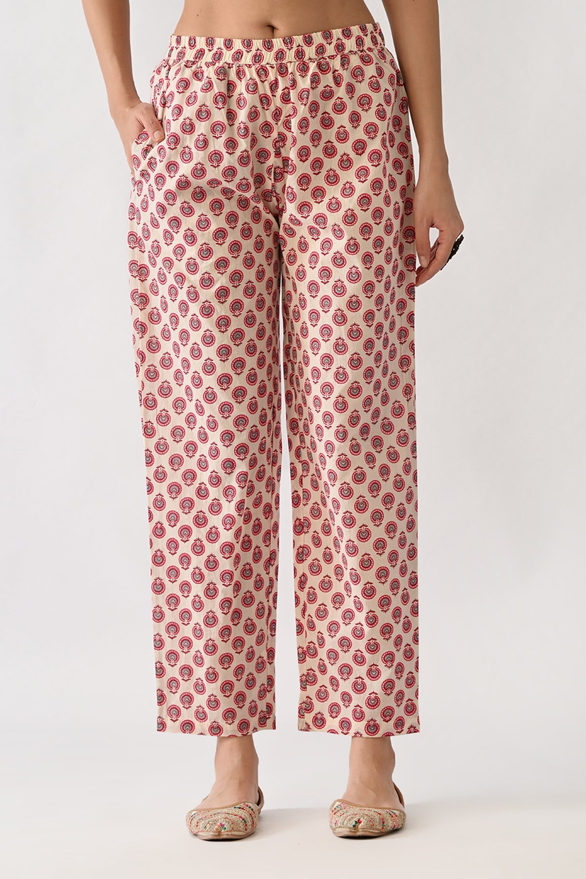 Pink Printed Kurta 2 Pcs Set
